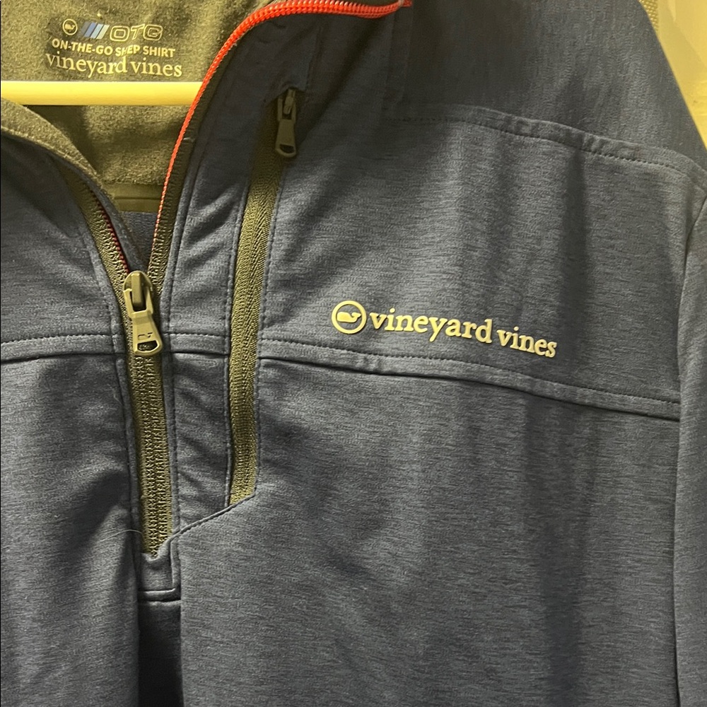 Vineyard Vines Blue Half-Zip Jacket - image 3